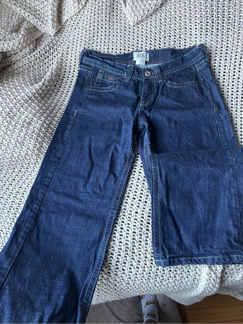 Urban Outfitters Women’s Dark Blue Straight-Leg Jeans